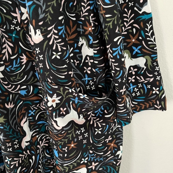 HANNA ANDERSSON BLACK UNICORN DRESS WITH POCKETS - Picture 5 of 5